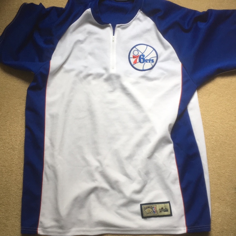 Vintage 76ers hardwood classics warmup